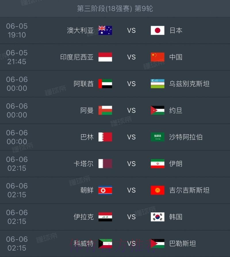 世界杯比赛时间